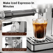 LINKChef 20 Bar Espresso Machine with Cold Brew , Professional Coffee Maker for Latte & Cappuccino, Stainless Steel