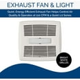 thumbnail image 3 of Broan-Nutone AE110L InVent Series Single-Speed Fan with LED Light, Ceiling Room-Side Installation Bathroom Exhaust Fan, ENERGY STAR Certified, 1.5 Sones, , White , 110 CFM 1.0 Sones, 3 of 7