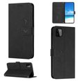 thumbnail image 1 of For Samsung A22 Case 5G, Allytech Wallet Case Magnetic Folio Embossed Full Protection PU Leather Kickstand Credit Card Holder Slots Wrist Strap Flip Cover for Samsung Galaxy A22 5G, Black, 1 of 11