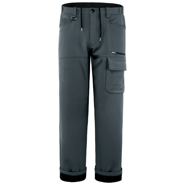 CEHVOM Men's Plus Velvet Padded Outdoor Mountaineering Water Repellent Multi-pocket