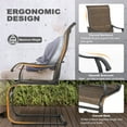 thumbnail image 4 of Nuu Garden 7 Pieces Patio Dining Set, Outdoor Dining Table and C-Shape Textilene Chairs Set, All Weather Garden Splicing Table Set, Iron Patio Dining Set with Umbrella Hole, 4 of 10