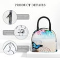 thumbnail image 4 of Yiaed Butterfly In Blossoms Zen Print Lunch Bag Adult Insulated Lunch Box, Leakproof Cooler Food Lunch Containers Reusable High Capacity Lunch Tote Bags-One Size, 4 of 6