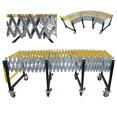 thumbnail image 3 of 23.6" Wide Unpowered Flexible Expandable Conveyor Roller Unloading Conveyor Length Height Adjustable, 3 of 19