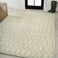 thumbnail image 4 of JONATHAN Y SANTA MONICA 4 x 6 Area Rug, Ourika Moroccan Geometric Textured Weave - Cream/Green, SMB108M-4, 4 of 9