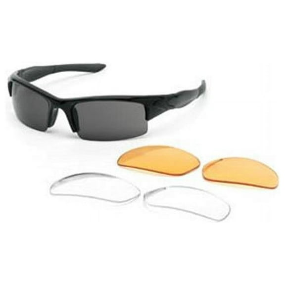Body Specs  Goggles Frame Smoke Lens Sunglass for Unisex, Black