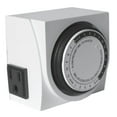 thumbnail image 2 of NEW HYDROFARM TM01015D Hydroponics Grow Light Dual Outlet Analog Grounded Timer, 2 of 5