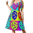 thumbnail image 2 of Vestido de manga corta de circo retro vestidos cortos vestido de verano atrevido mujer 2025 vestidos verano mujer 2025 Vestido, 2 of 7