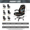 thumbnail image 5 of Xoenoiee Dragonfly Daisy Print Office Chair Cover with Armrest Covers, Washable Rolling Desk Chair Cover Stretch Computer Chair Slipcovers for Swivel Chairs, Armchair, Boss Chairs, Small, 5 of 6