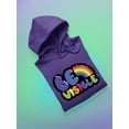 thumbnail image 3 of Be Visible Bubblegum Banner Hoodie Men -Smartprints Designs, Male 4X-Large, 3 of 4