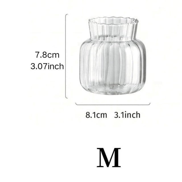 HLONK 1pc Nordic Creative Transparent Vases Glass Plant Bottle Flower Pot Hydroponic Terrarium Arrangement Container Table Vase Decor