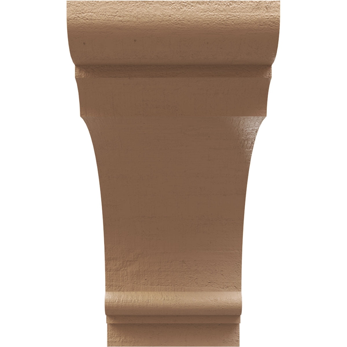 11"W x 33"D x 22"H Classic Hughes Rough Cedar Woodgrain TimberThane Corbel, Primed Tan