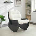 thumbnail image 3 of MIDODO Rocking Chair, Velvet Nursery Glider Rocker, Comfy Upholstered Single Sofa Arm Chair, 3 of 8