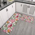 thumbnail image 2 of Pioneer Flower Floral Print Pattern Kitchen Rugs Sets Of 2,Anti Fatigue Kitchen Mat Rugs Non Slip Washable,Decorative Kitchen Floor Mats for Kitchen,Sink,Laundry,17"x30"+17"x47", 2 of 7
