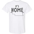 thumbnail image 3 of Inktastic It's Home State of Nebraska Outline Distressed Text T-Shirt, 3 of 5