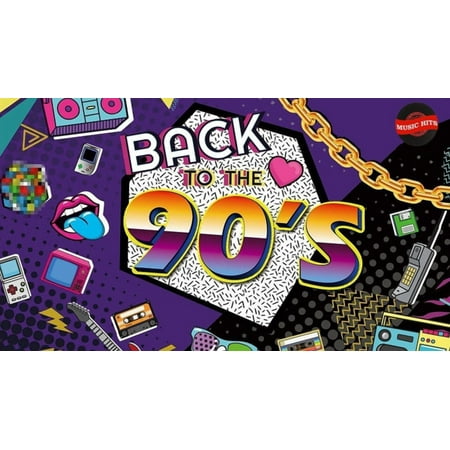 CUSTOM Back to The 80s 90s Backdrop Hip Hop Graffiti Wall Birthday Party Decor Banner