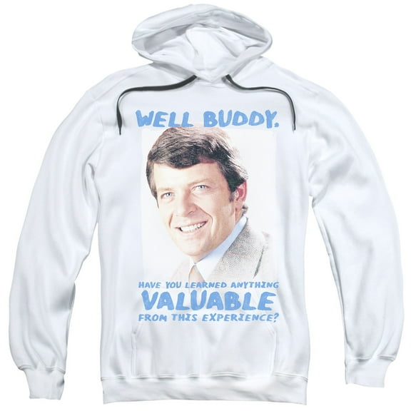 Brady Bunch Buddy Adult Pullover Hoodie Sweatshirt White