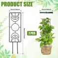 thumbnail image 2 of 2 enrejados para plantas trepadoras de 36 x 10 cm, soporte para plantas trepadoras con 20 lazos para plantas de interior para macetas de jardín, plantas trepadoras de flores de interior (negro), 2 of 5