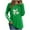 #006-White, variant on Craaazy Women's St Patricks Day Shirts Shamrock Irish Holiday Crew Neck Long Sleeve Shirts