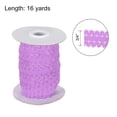 thumbnail image 2 of Unique Bargains Lace Ribbon 16 Yards 3/4' Double Crown Edges Elastic Lace Trim for Craft,Gift Wrappers,Headbands(Purple), 2 of 5