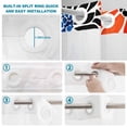 thumbnail image 4 of No Hook Shower Curtain, Ethnic Spring Floral Shower Curtains for Bathroom with See Through Top Window, Summer Colorful Botanical Waterproof & Washable Bath Curtain Extra Long 72"x96", 4 of 9