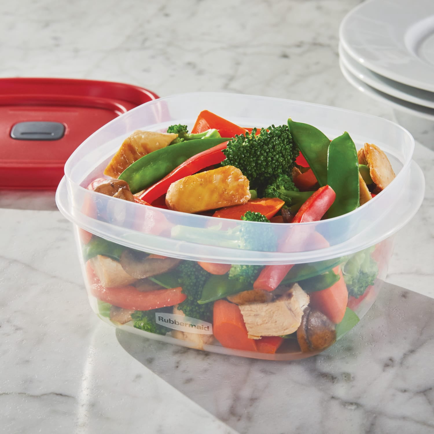(3 pack) Rubbermaid Clear Food Storage Container 1 pk 5 cups