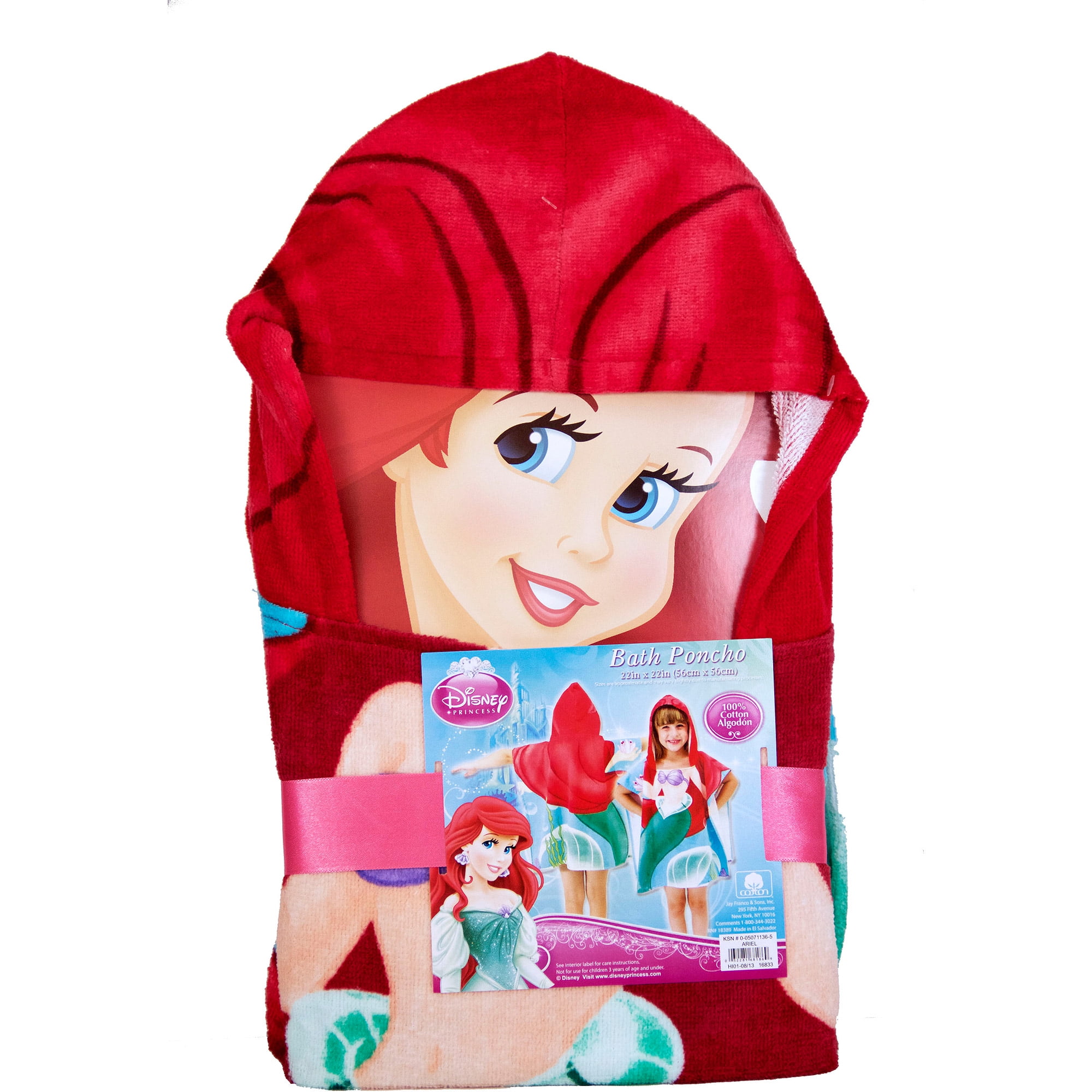 Disney Ariel Hooded Towel - Walmart.com 