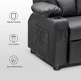 thumbnail image 4 of MCombo Big Kids Recliner Chair with Cup Holders for Toddler Boys and Girls, 2 Side Pockets, 3+ Age Group, Faux Leather 7322 Black, 4 of 7