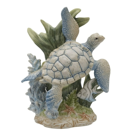 Fitz and Floyd Coastal Home Sea Turtle Earthenware Decorative Figurine
