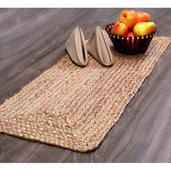 Savi Home Jute Table Runner, Braided Burlap, Farmhouse Rustic, Natural, 13 x 36 inch