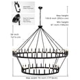 thumbnail image 6 of Black Farmhouse Chandelier 64-Light 70 Inch, Extra Large Black Round Rustic Candle Farmhouse Pendant Light Fixture for High Ceilings, Dining Room Living Room Kitchen Island Foyer Entryway, 6 of 7