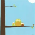 thumbnail image 3 of Vess, June Erica 15x15 Black Modern Framed Museum Art Print Titled - Tree-top Owls III, 3 of 5