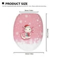 thumbnail image 6 of SEANATIVE Christmas Snowflake Oval Toilet Seat Cover Cute Axolotl Bathroom Decorations Elongated Toilet Lid Covers Xmas Holiday Toilet Seat Lid Cover Toilet Seat Protector Cover, 6 of 6