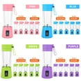 thumbnail image 3 of Extractor de jugo eléctrico portátil con USB, ideal para preparar jugos y smoothies en casa o en movimiento. Disponible en color azul y con cuchillas de 6 hojas para mayor eficiencia. ¡Haz tu vida, 3 of 6