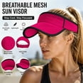 thumbnail image 4 of TFEOQRY Unisex Sun Visor Hat Wide Brim Lightweight Breathable UV Protection Adjustable Empty Top Baseball Mesh Cap, 4 of 6
