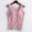 Pink, variant on SNKSDGM Female Linen Tank Tops for Women Cropped V Neck Tank Tops for Women Pack Women Solid Color Tops with Chest Pad No Steel Ring Cup Shirts Wide Strap Integrated Outerwear Yoga Sports Vest S