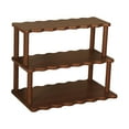 thumbnail image 2 of FashionCha Desktop Rack Display Bamboo Elegant Makeup Organizer for Dining Room Counter Brown, 2 of 9