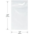 thumbnail image 2 of Plymor 14" x 24" (Pack of 50), 4 Mil Heavy Duty Zipper Reclosable Plastic Bags, 2 of 3