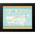thumbnail image 2 of Pela Studio 24x20 Black Modern Framed Museum Art Print Titled - Bathroom Words II, 2 of 5