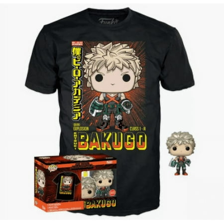 UPC: 0889698645928 | My Hero Academia POP! Katsuki Bukugo and T-Shirt GameStop Exclusive Small