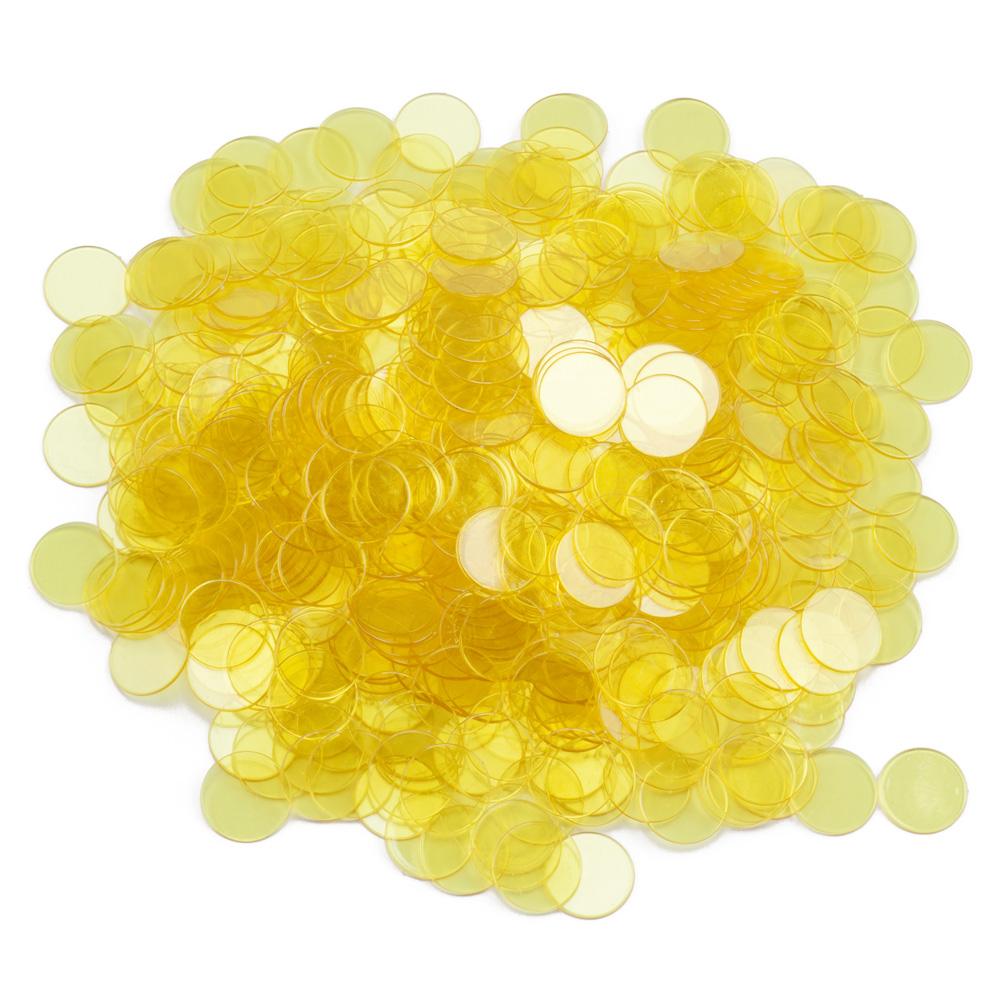 Yellow Bingo Chips for Bingo Game Party 500 Pack