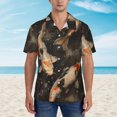 thumbnail image 2 of JUNZAN Koi Fish Tranquility Pattern Hawaiian Shirt for Men,Summer Beach Casual Short Sleeve Button Down Shirts-3X-Large, 2 of 5