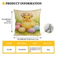 thumbnail image 2 of Easter Decoration Throw Pillow Covers 18x18,Easter Bunny Eggs Floral Decorative Pillowcase,Easter Floral Garland Bunny Throw Pillow Cover,Spring Rabbit Holiday Cushion Case Decoration for Sofa Couch, 2 of 9