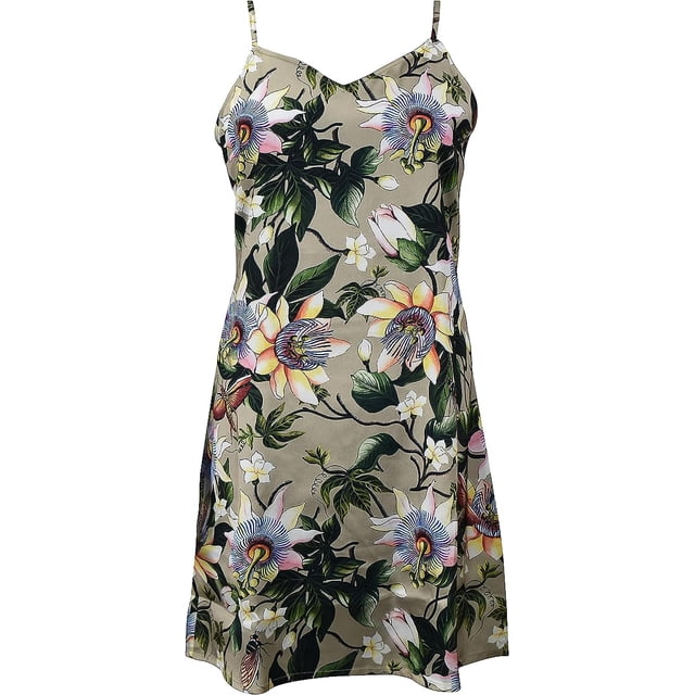 Anuschka Robe Nuisette Imprimée pour Femmes - Collection de Vêtements de Nuit Faite de Polysoie 100 % Recyclée - Passion Florale, m