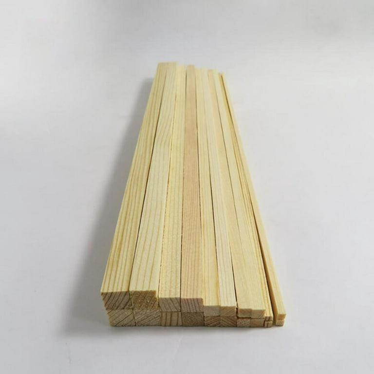 10/15/20pcs Wood Sticks Square Wooden Dowels Hardwood Strips Natural Long  Woodcraft Sticks For DIY Crafts Model Making 0.47*0.47 Inches