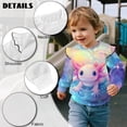 thumbnail image 6 of Garronmavis Pink Axolotl Long Sleeve Sweatshirt Soft Pullover Crewneck Long Sleeve Shirts Stylish Fall Winter Clothes Washable Toddler Girl Sweatshirt Clothes Outfit for Girls Aged 1-2, 6 of 7