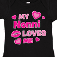 thumbnail image 4 of Inktastic Valentine's Day My Nonni Loves Me Hearts and Lips Boys or Girls Baby Bodysuit, 4 of 5