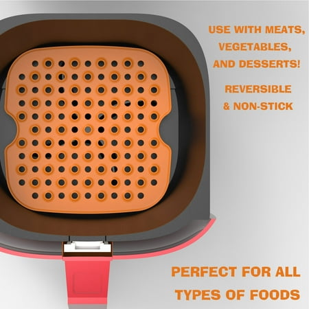 

Dolked Reusable Air Fryer Covers - Non-Stick Silicone Air Fryer Mats-Thickness4mm