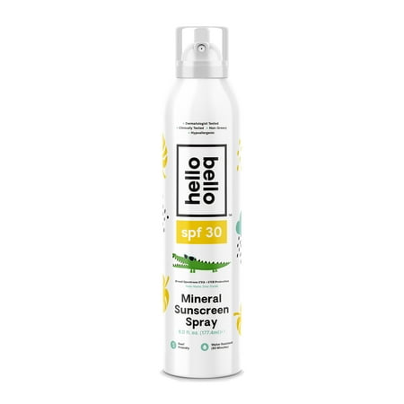 Hello Bello Continuous Mineral Sunscreen Spray SPF 30, 6 fl oz