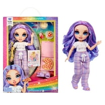 Rainbow High Jr High PJ Party Violet, Purple 9” Posable Doll, Ages 4-12