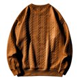 thumbnail image 4 of Mens Fall Oversized Sweatshirt, Long Sleeve Pullover for Men Casual Loose Fit Solid Color Crewneck Sweatshirts S-2XL, 4 of 7